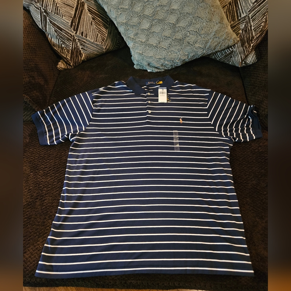 Ralph Lauren Classic Blue and White Polo
